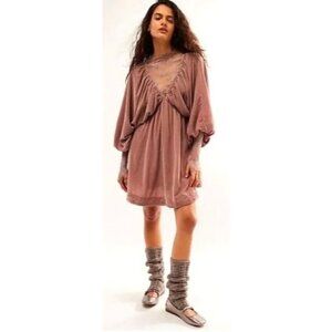 Free People Portia Velvet Mini Dress Size Small NWT MSRP: $128